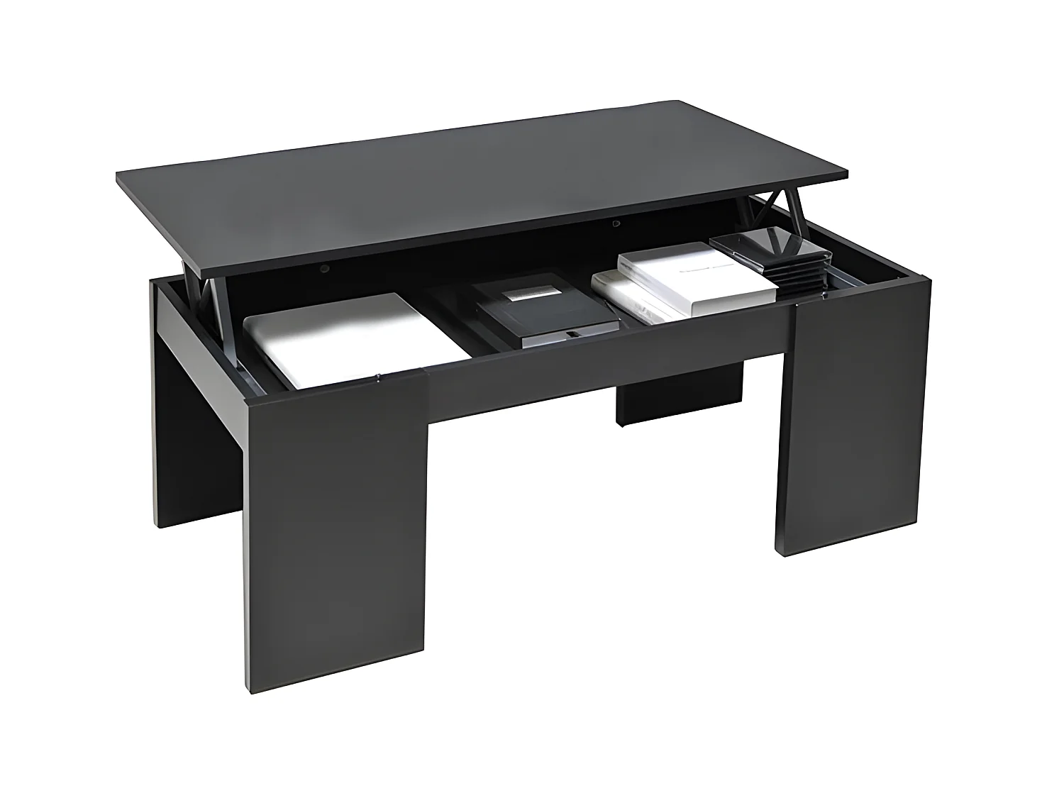 Table basse plateau relevable NEWTON 100x50cm / Noir