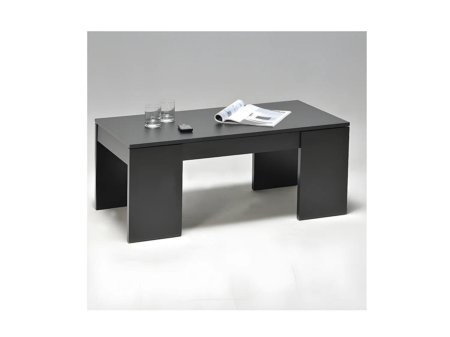 Table basse plateau relevable NEWTON 100x50cm / Noir