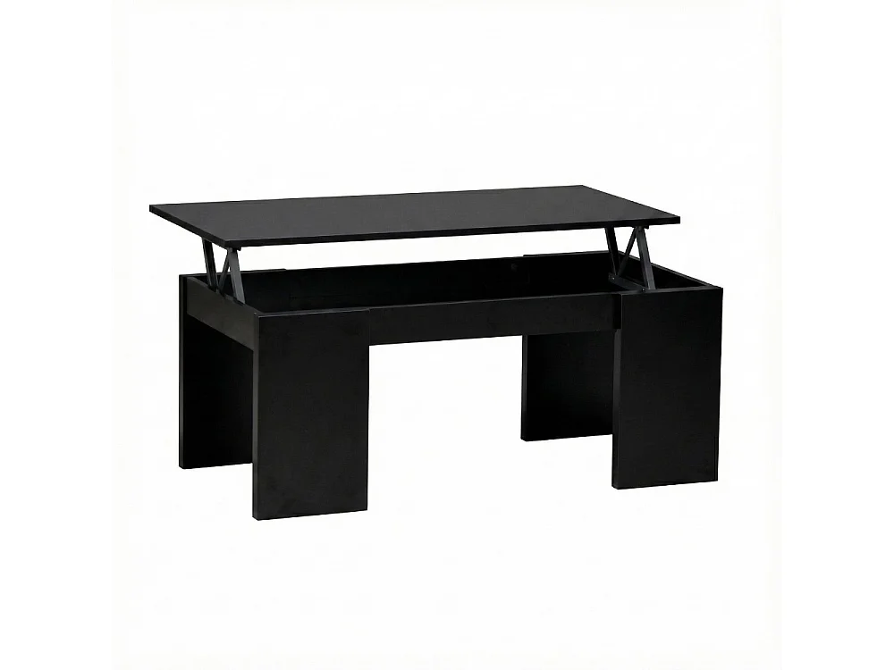 Table basse plateau relevable NEWTON 100x50cm / Noir