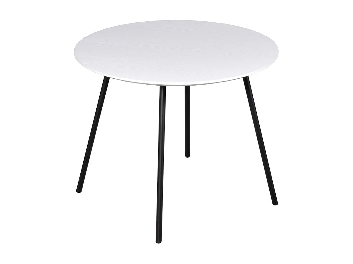 Table basse LYRA diamètre 55cm / Décor Chêne Blanc