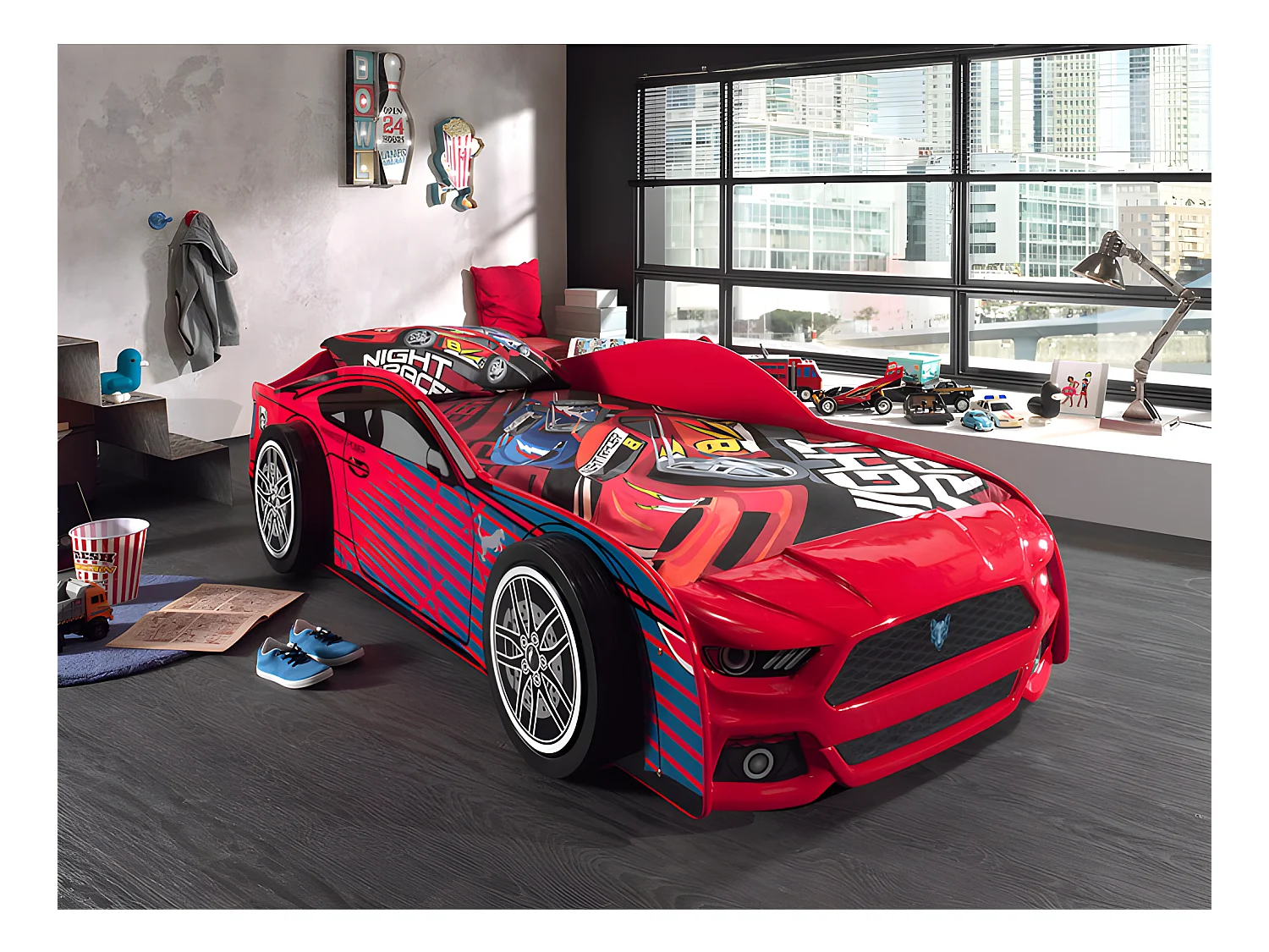 Lit Enfant "Panther Power" 90x200cm Rouge