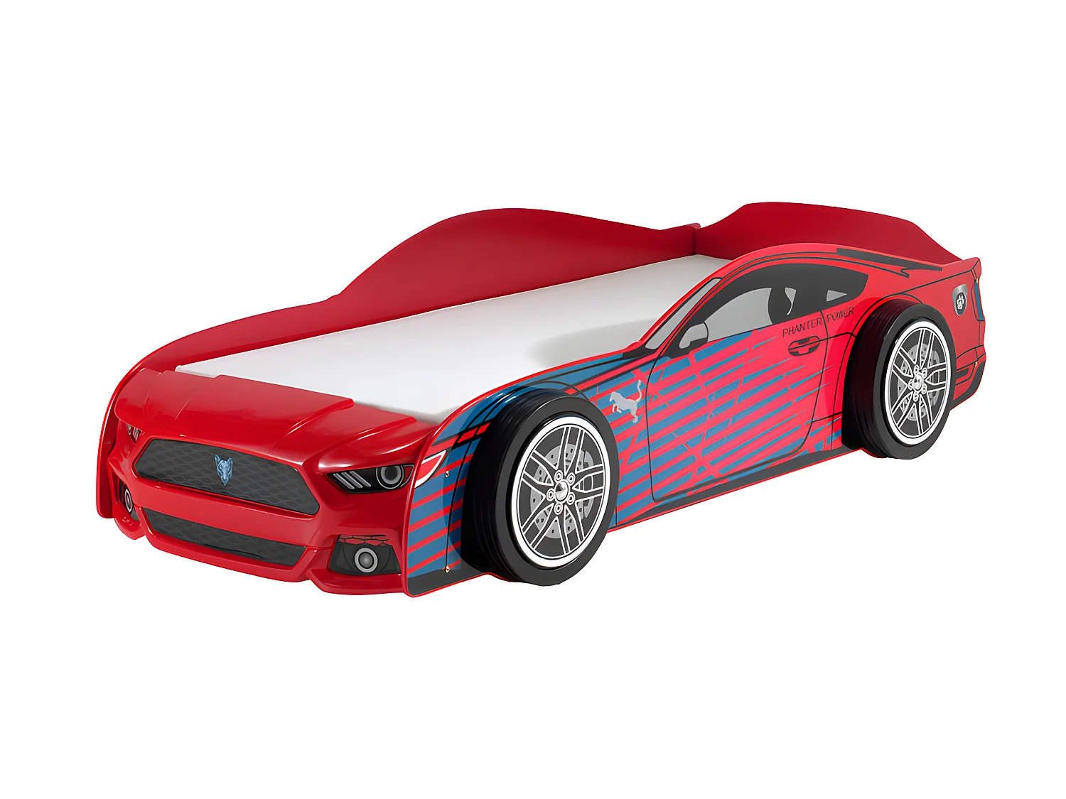 Lit Enfant "Panther Power" 90x200cm Rouge