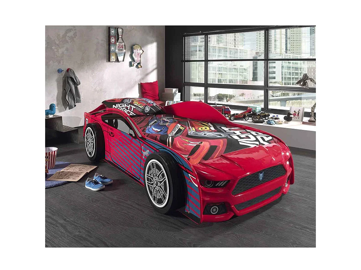 Lit Enfant "Panther Power" 90x200cm Rouge