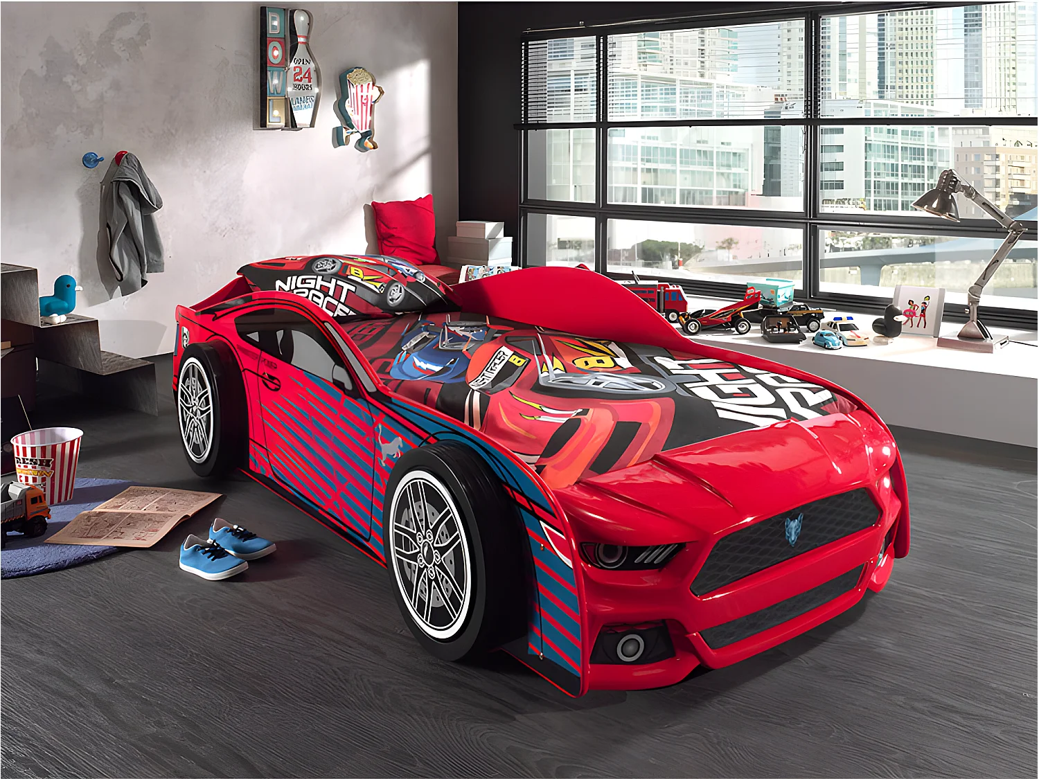 Lit Enfant "Panther Power" 90x200cm Rouge