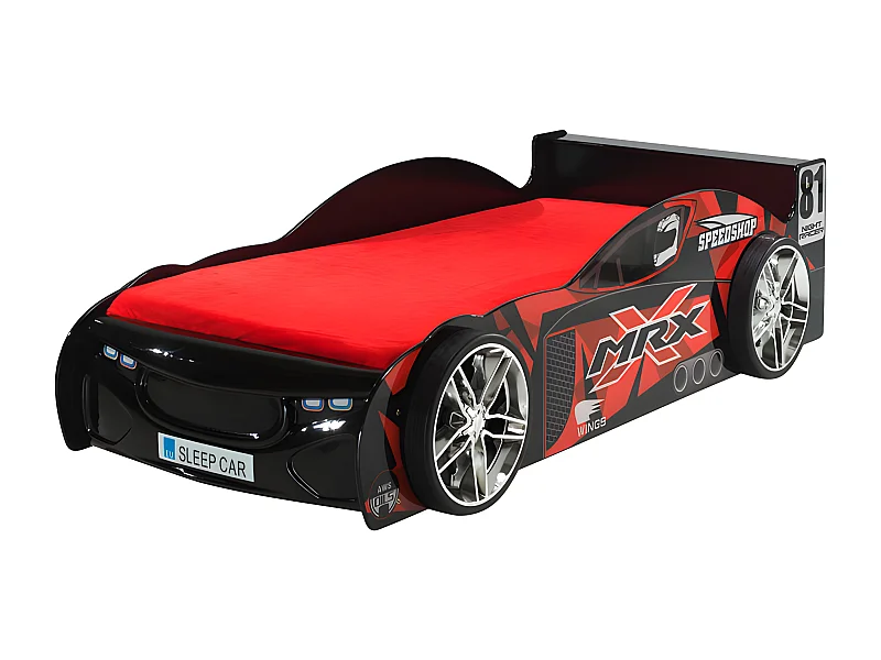 Lit Enfant Voiture "MRX" 90x200cm Noir