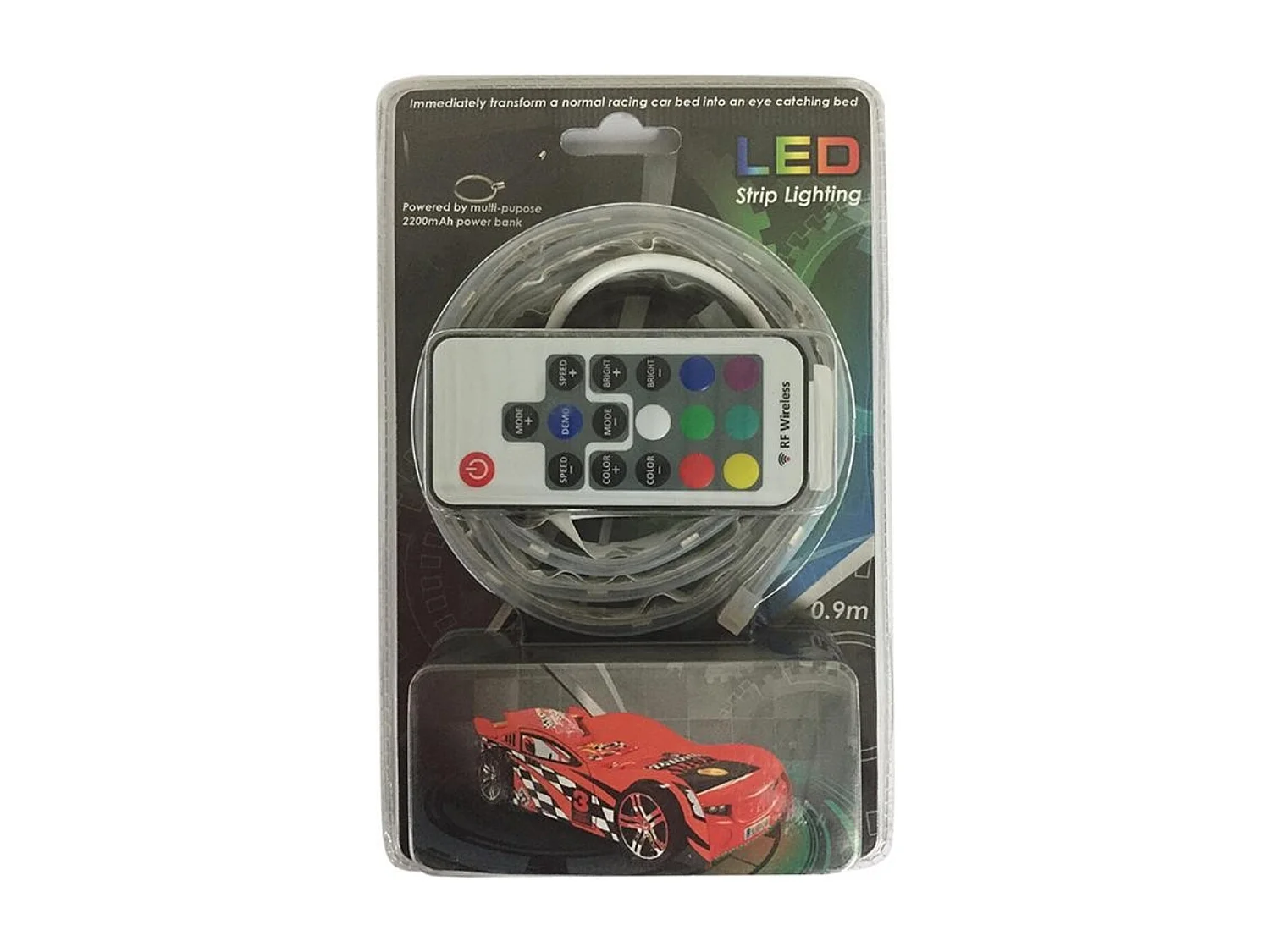 Lit Enfant Voiture "Night Speeder" 90x200cm Rouge