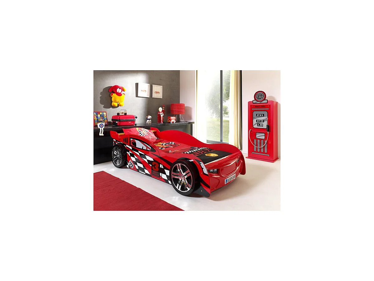 Lit Enfant Voiture "Night Speeder" 90x200cm Rouge