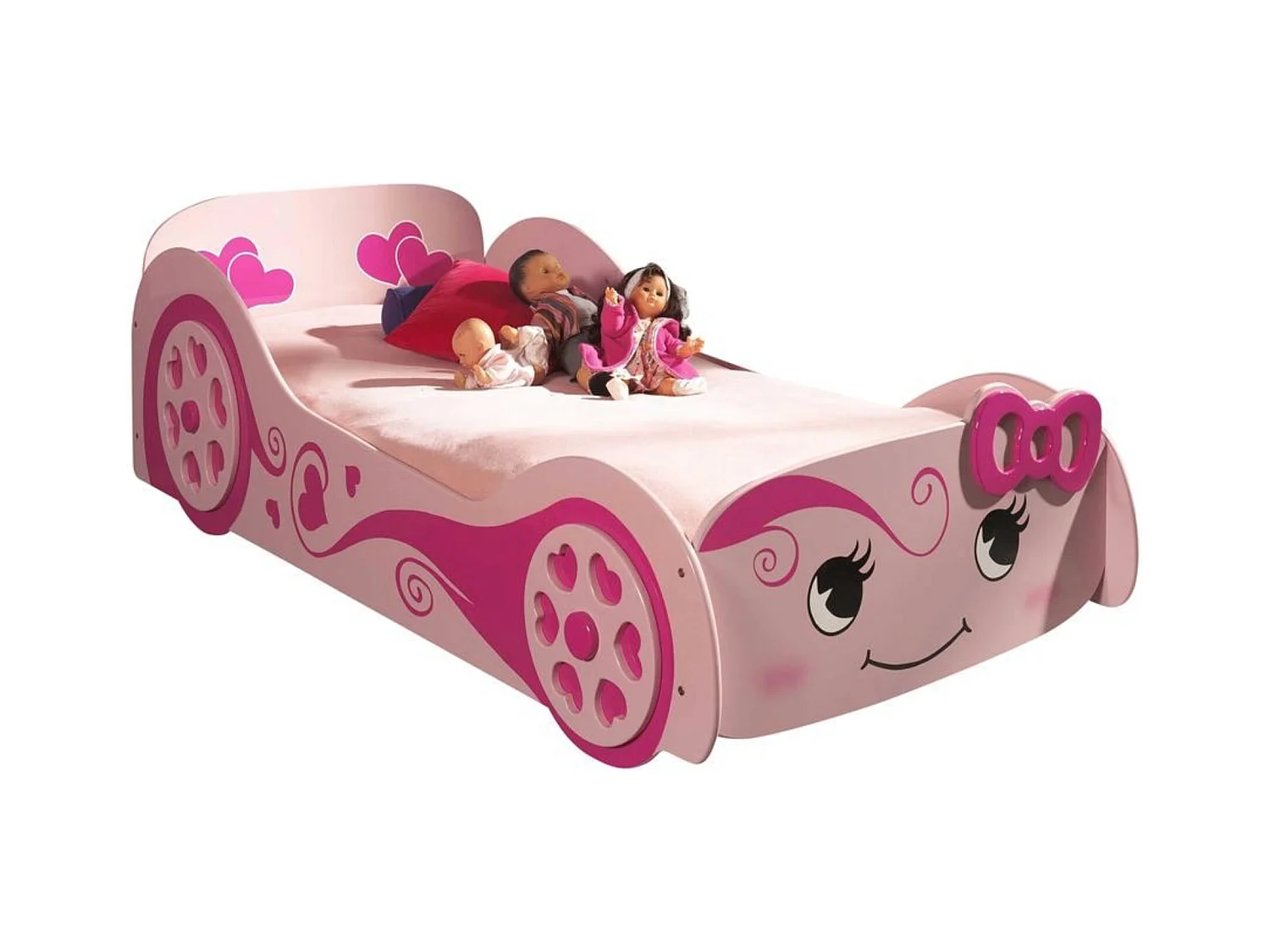 Cama para coche 90x200 cm madera rosa Cara