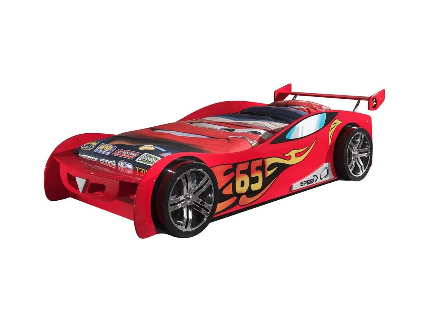 Raceautobed ​​90x200 cm rood hout Lemans-Model Zonder LED
