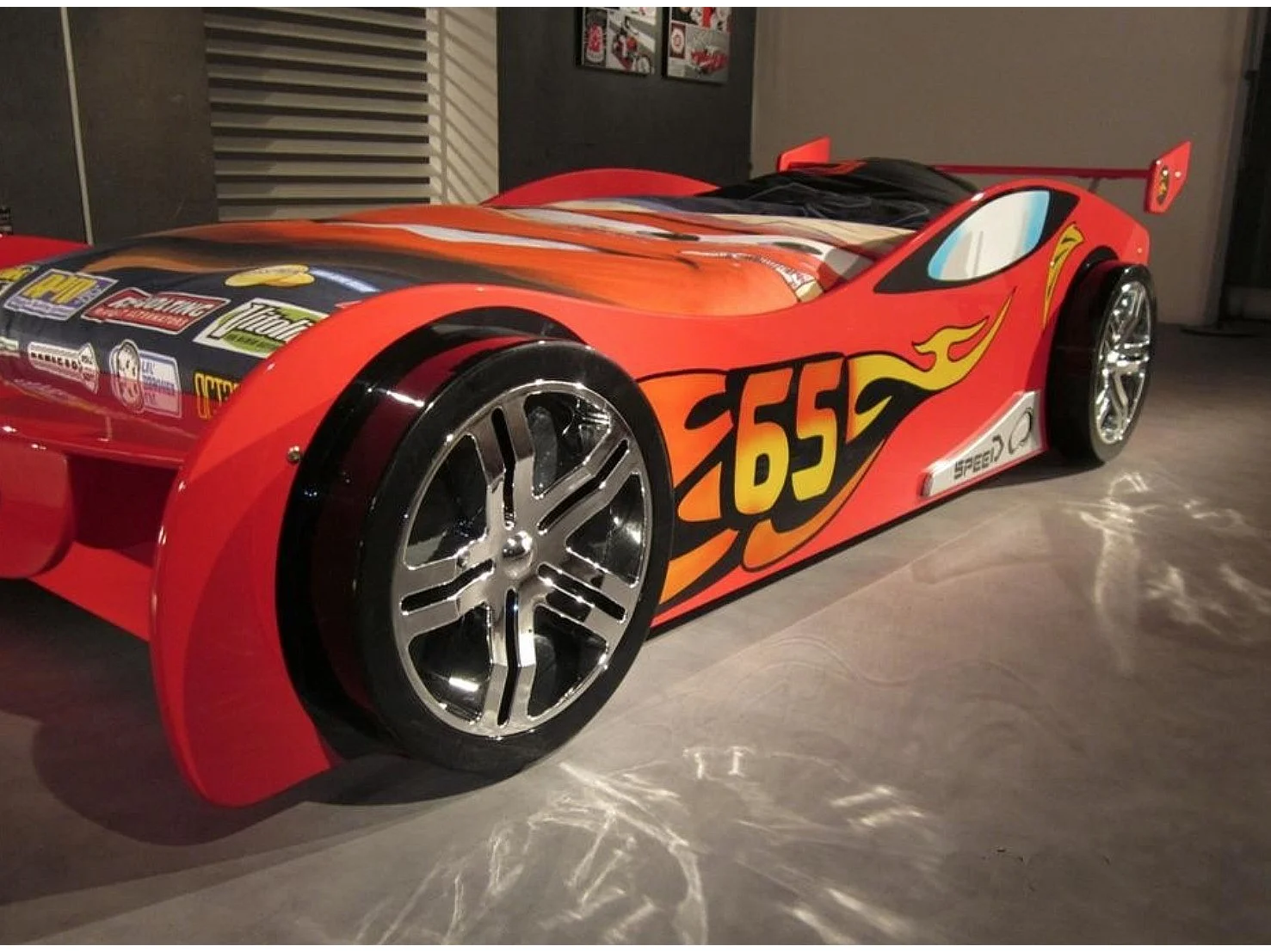 Lit Enfant Voiture "LeMans" 90x200cm Rouge