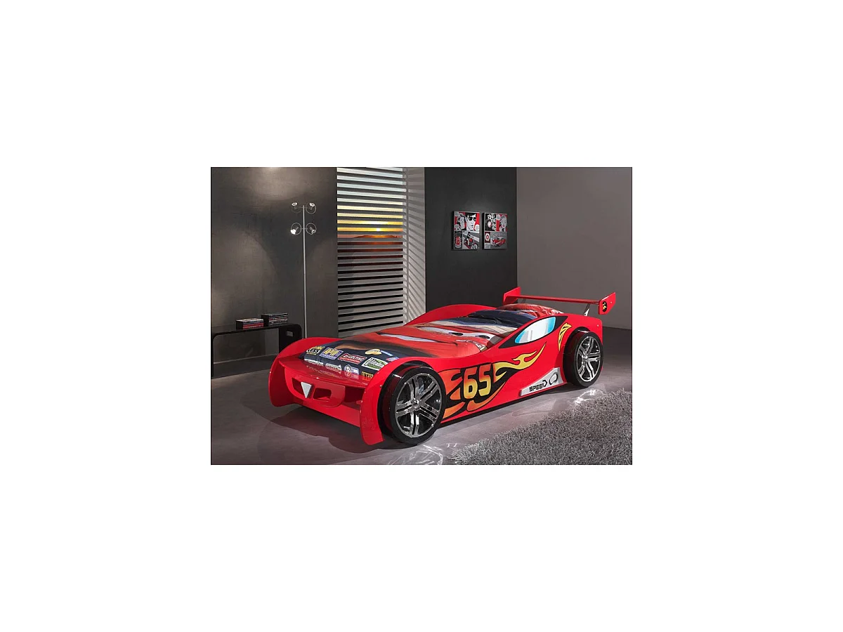 Lit Enfant Voiture "LeMans" 90x200cm Rouge