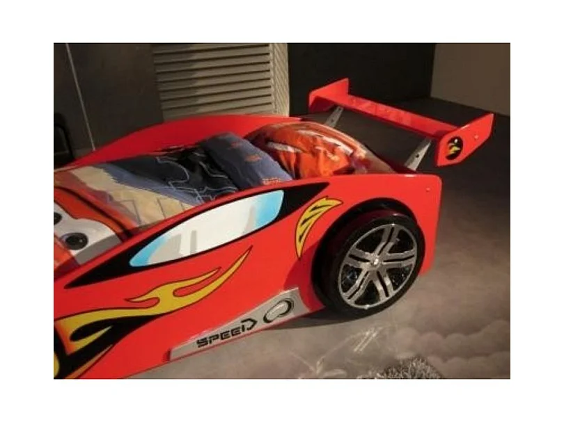 Lit Enfant Voiture "LeMans" 90x200cm Rouge