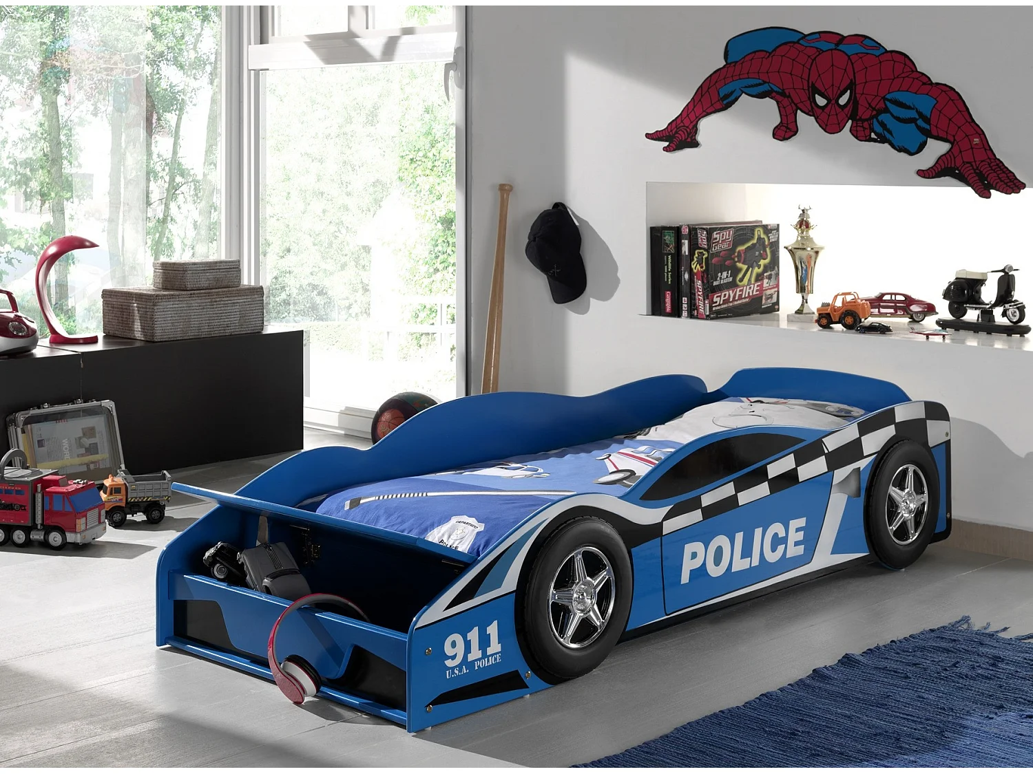 Lit Enfant "Police" 70x140cm Bleu