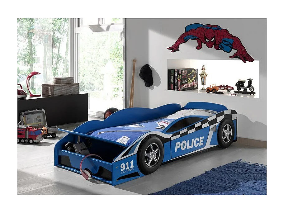 Lit Enfant "Police" 70x140cm Bleu