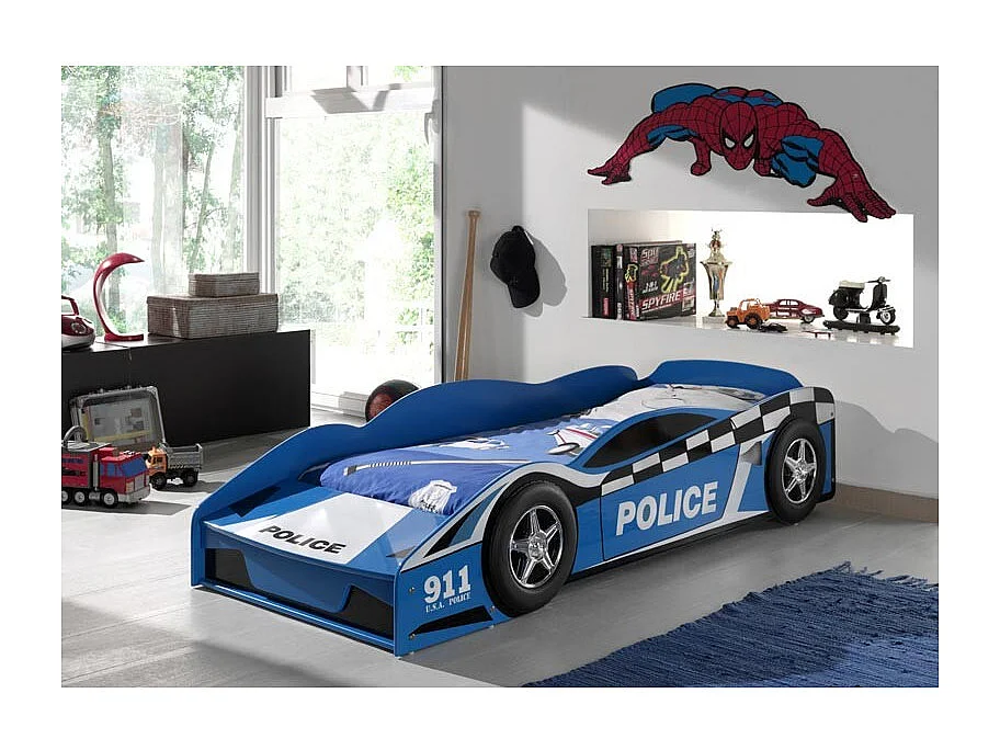 Lit Enfant "Police" 70x140cm Bleu