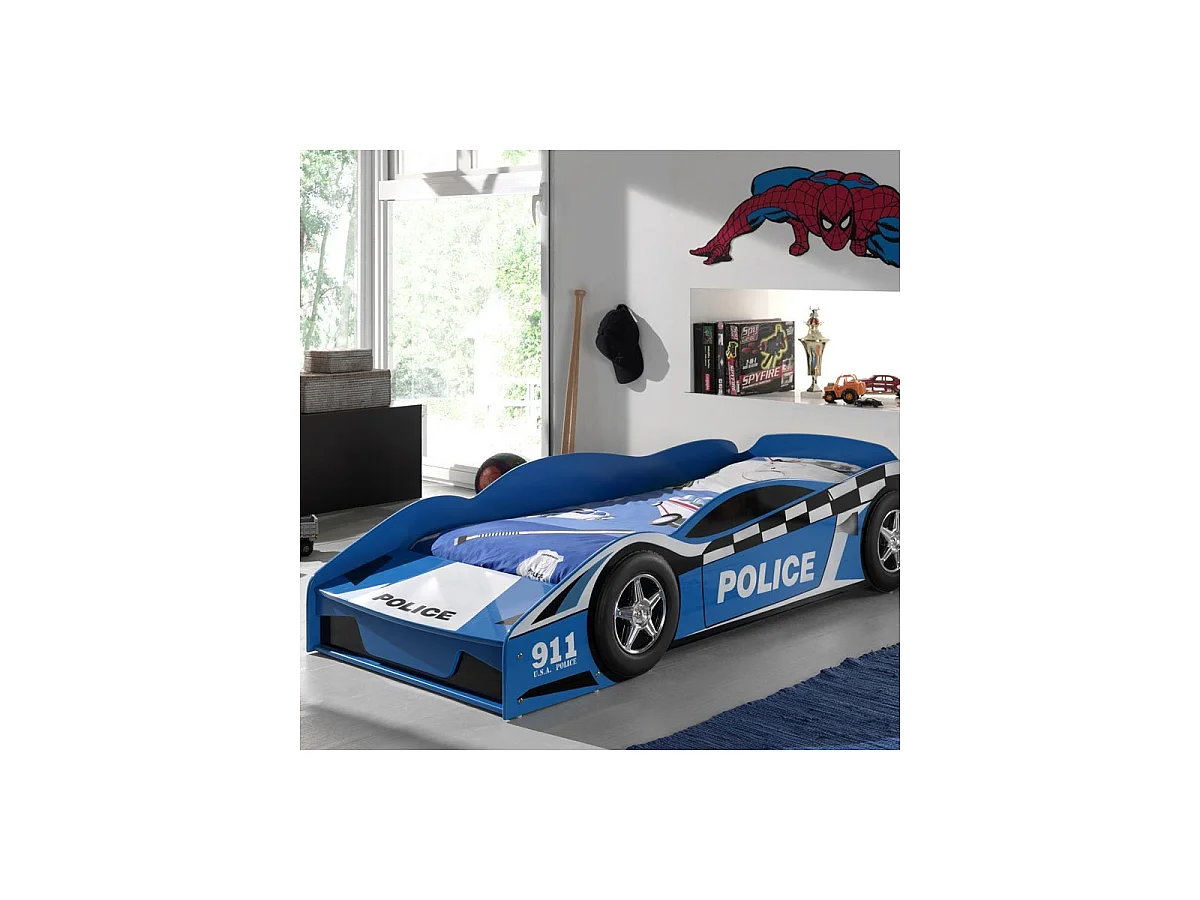 Lit Enfant "Police" 70x140cm Bleu