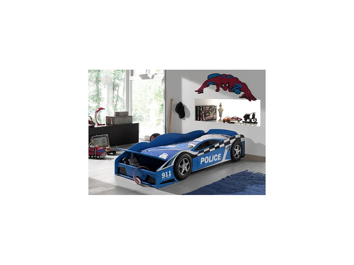 Lit Enfant "Police" 70x140cm Bleu