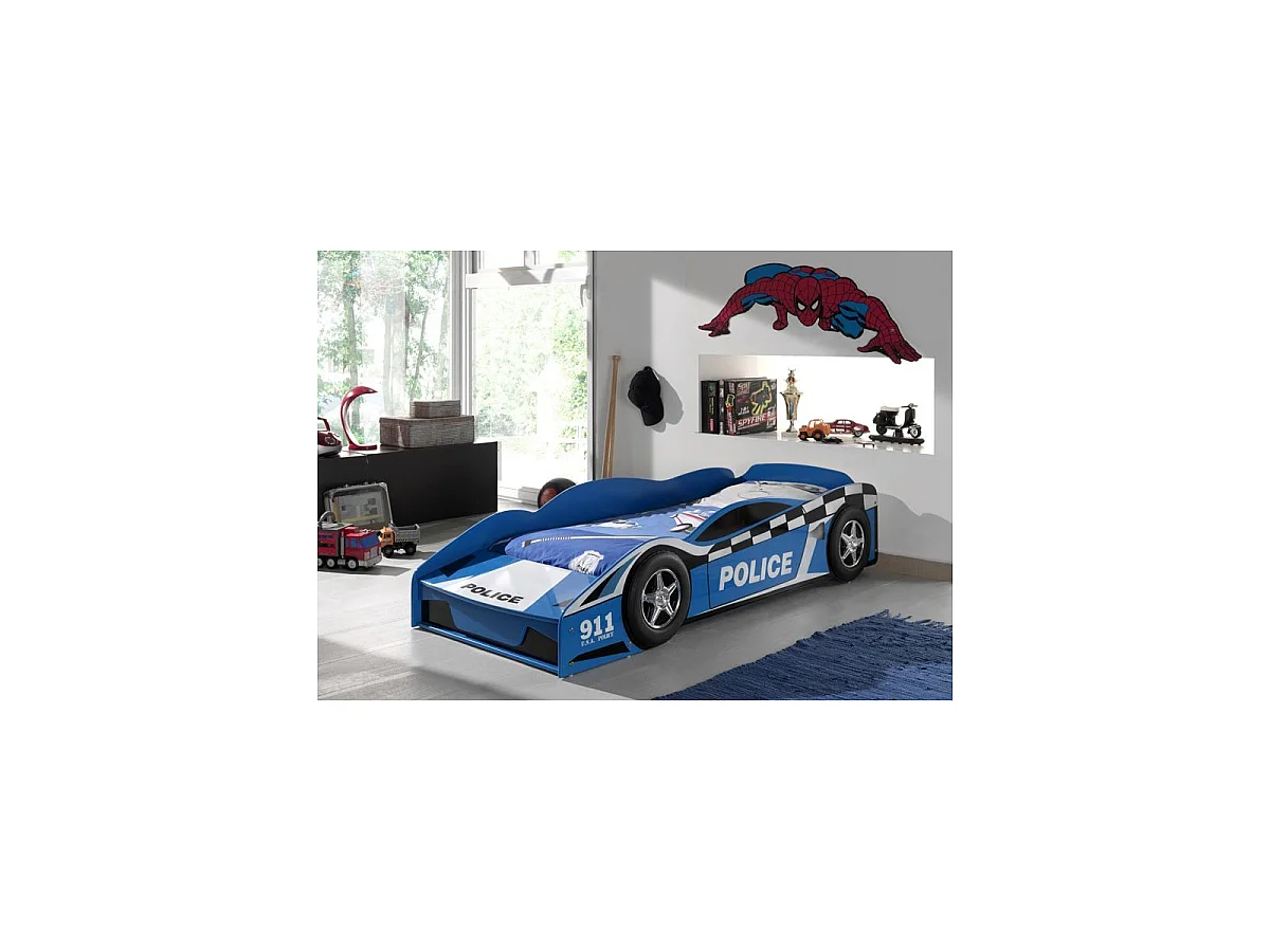 Lit Enfant "Police" 70x140cm Bleu
