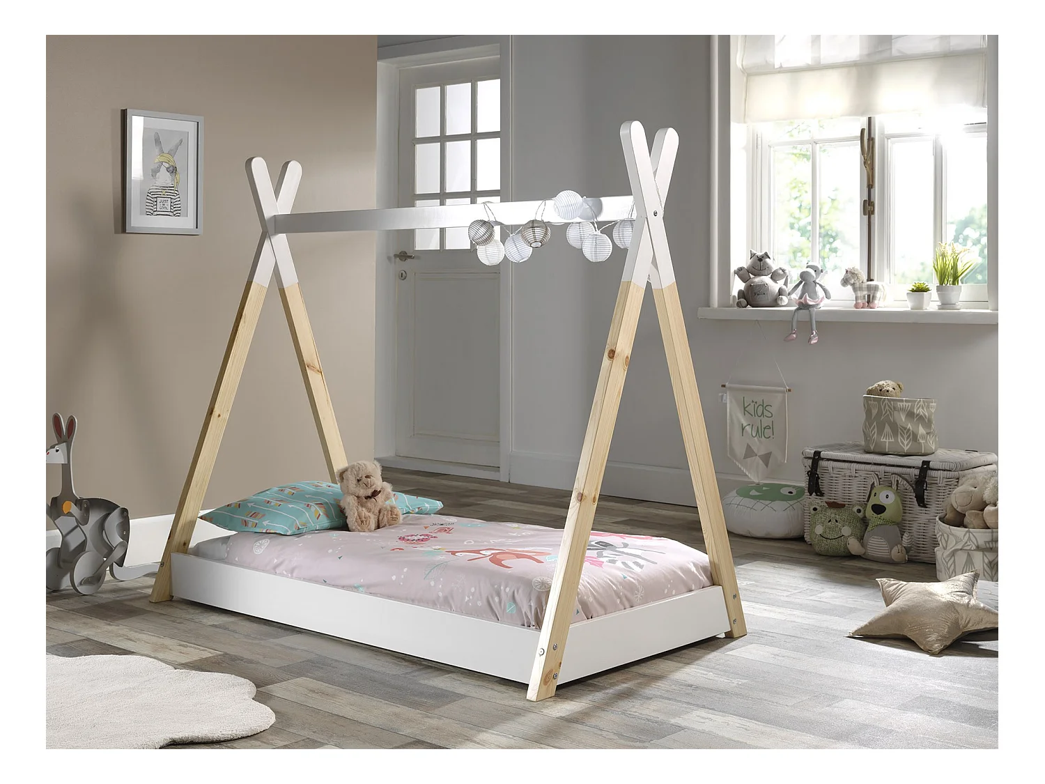 Lit Enfant Design "Tipi" 70x140cm Blanc