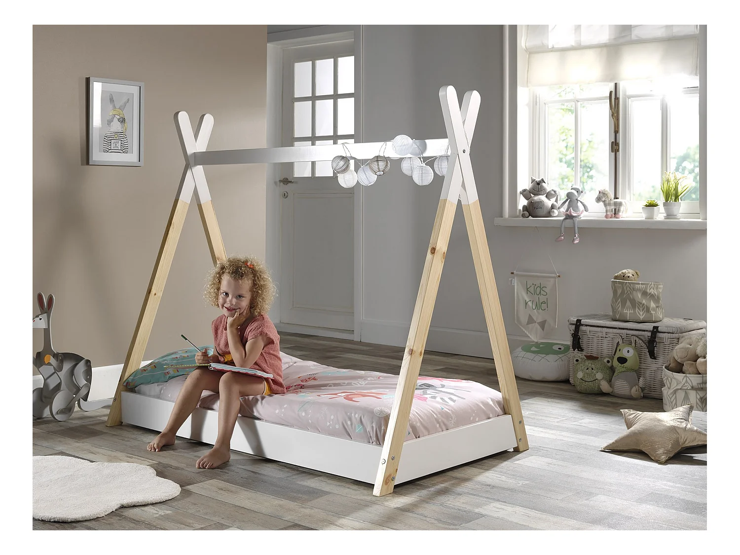 Lit Enfant Design "Tipi" 70x140cm Blanc