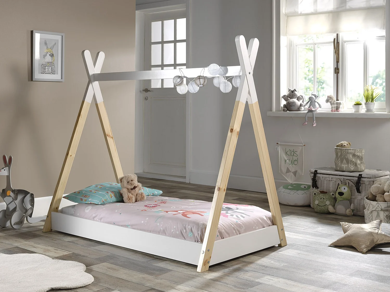 Lit Enfant Design "Tipi" 70x140cm Blanc