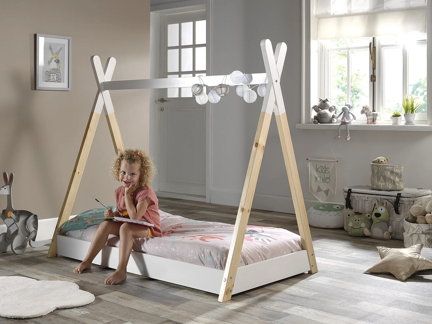 Lit Enfant Design "Tipi" 70x140cm Blanc