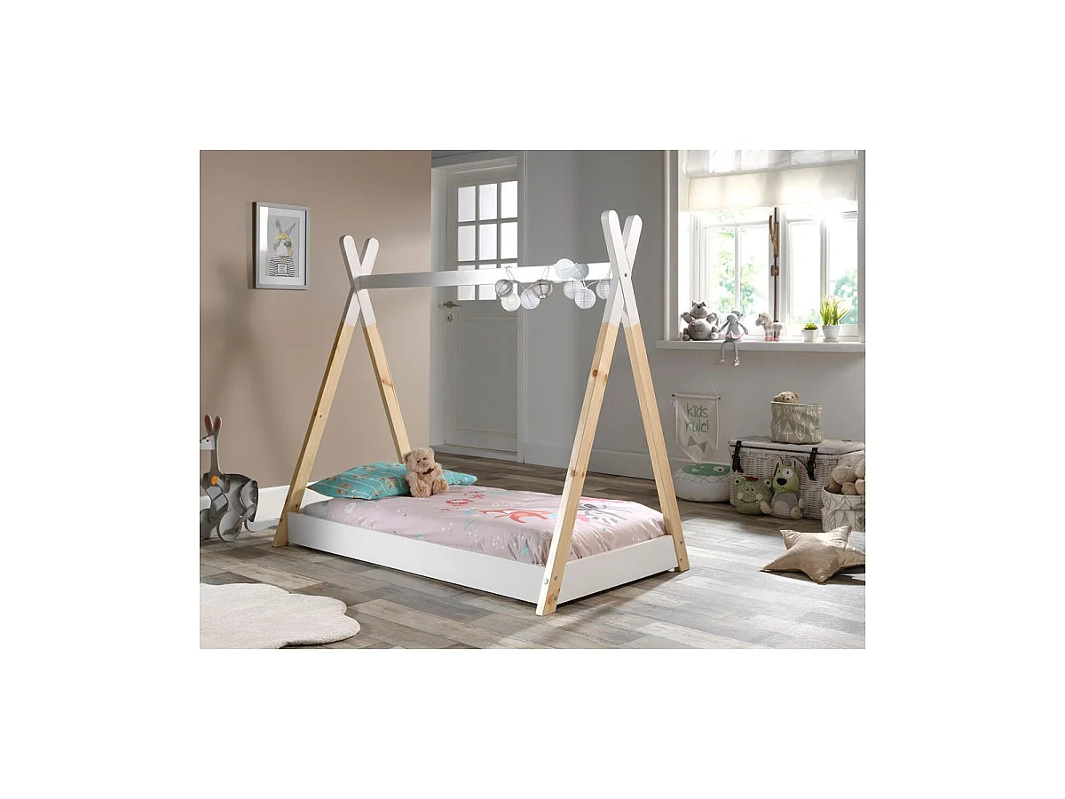 Lit Enfant Design "Tipi" 70x140cm Blanc