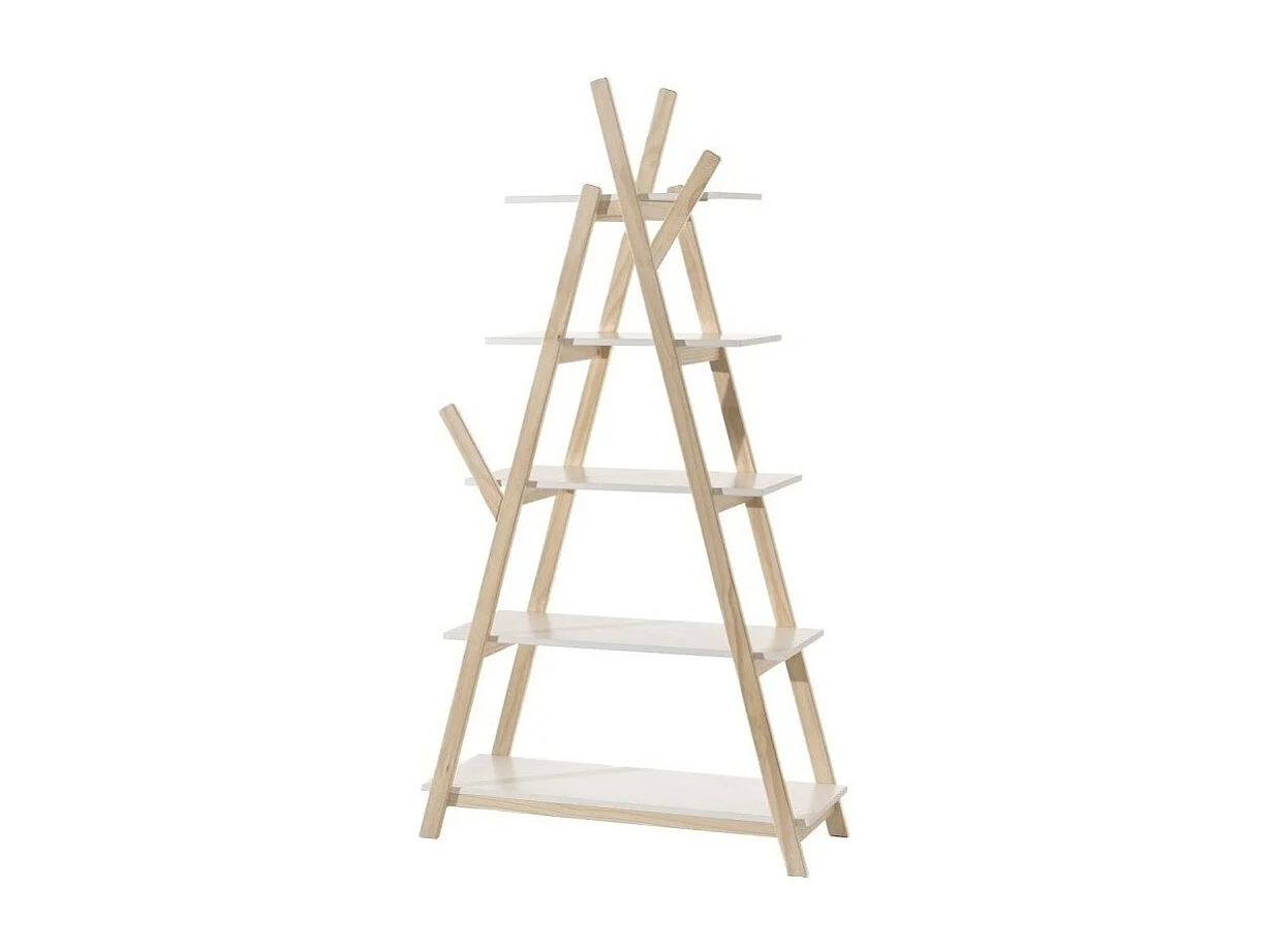 Bibliothèque Design "Kiddy" 80cm Naturel & Blanc