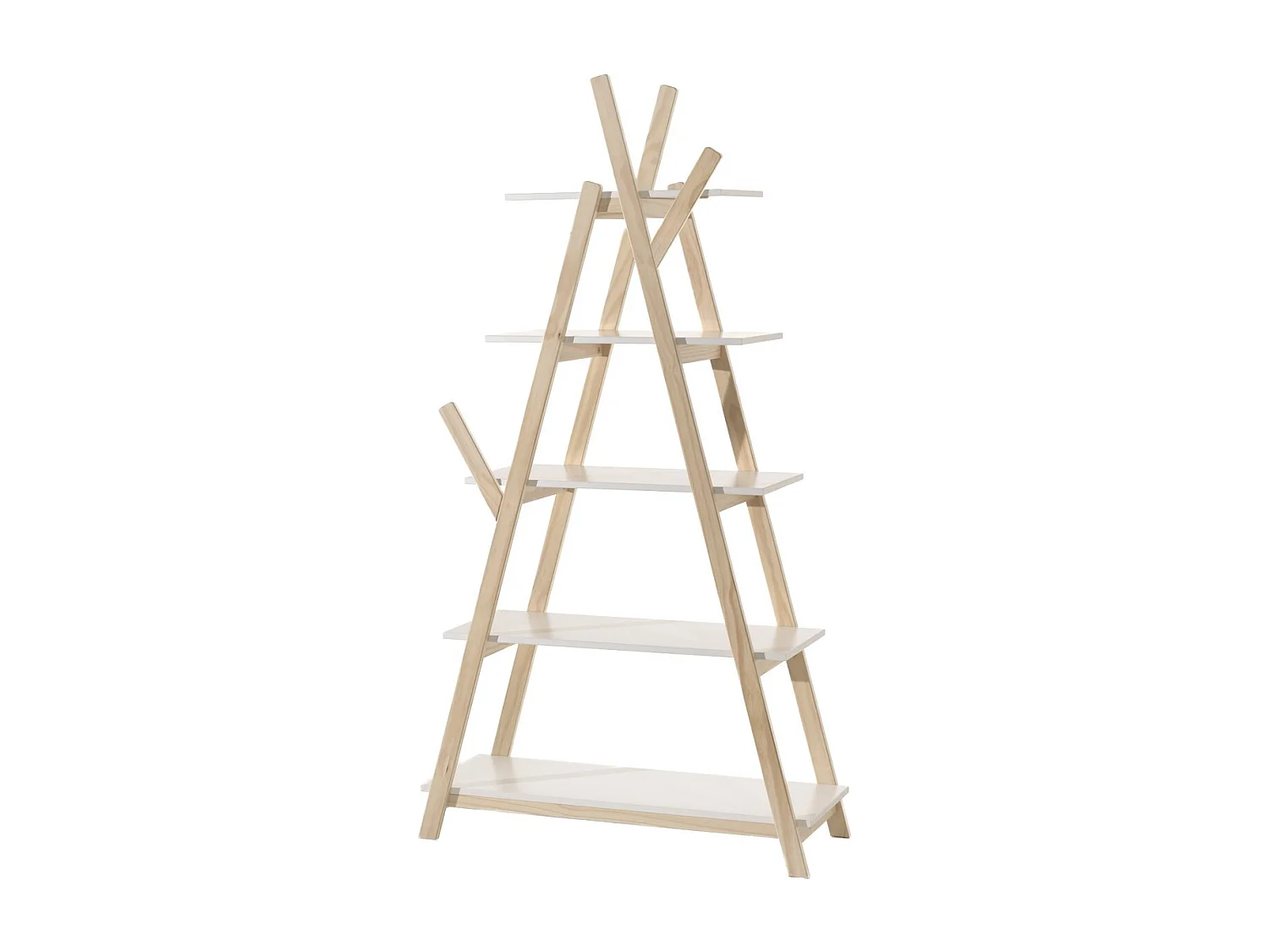 Bibliothèque Deign "Kiddy" 80cm Naturel & Blanc