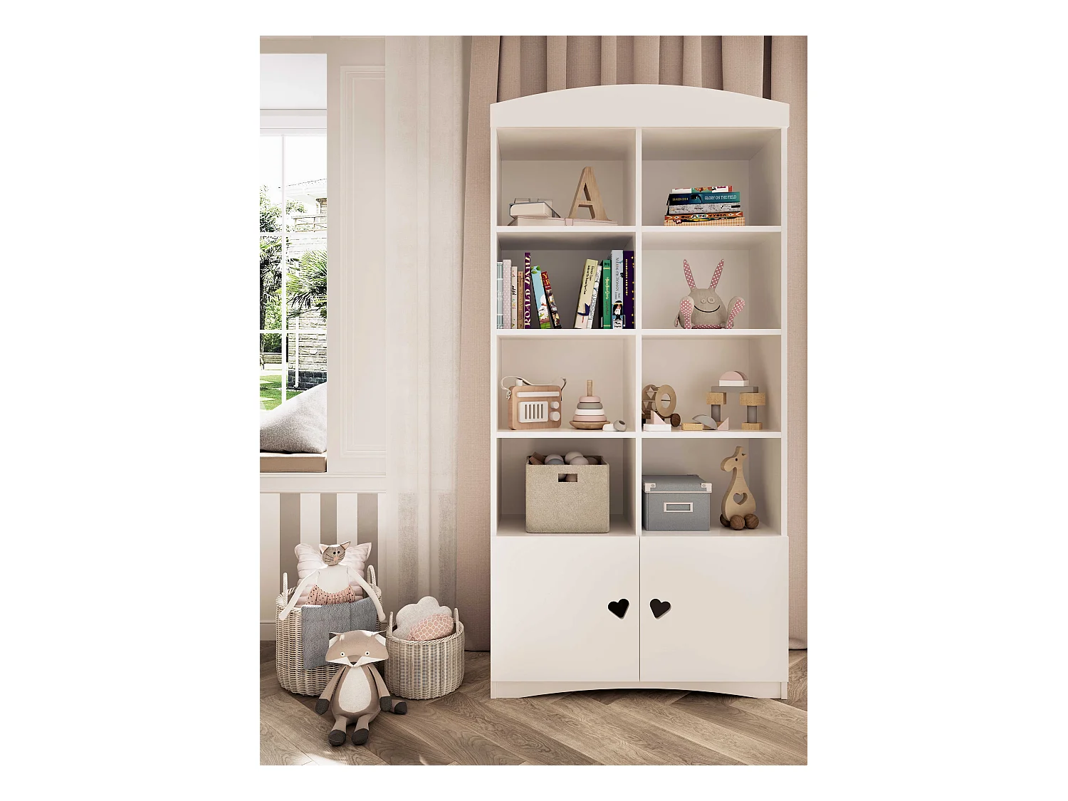 Kocot Kids Julia 2-deurs boekenkast - Wit