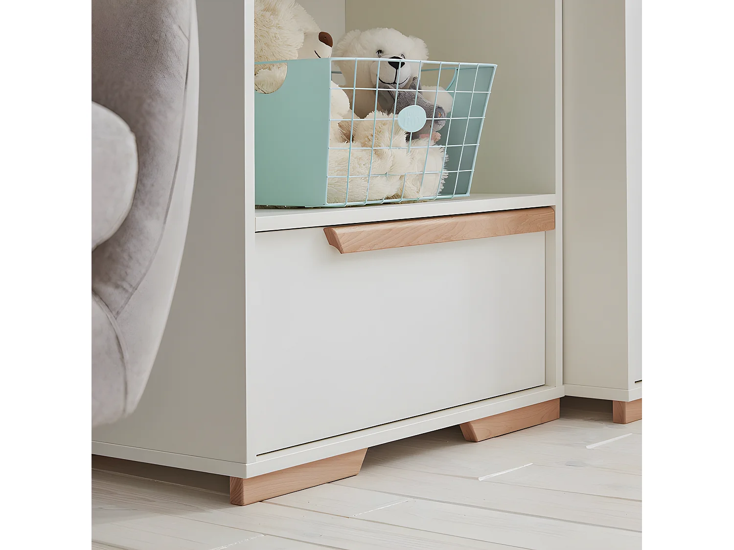 Bibliothèque Snap Blanc et bois