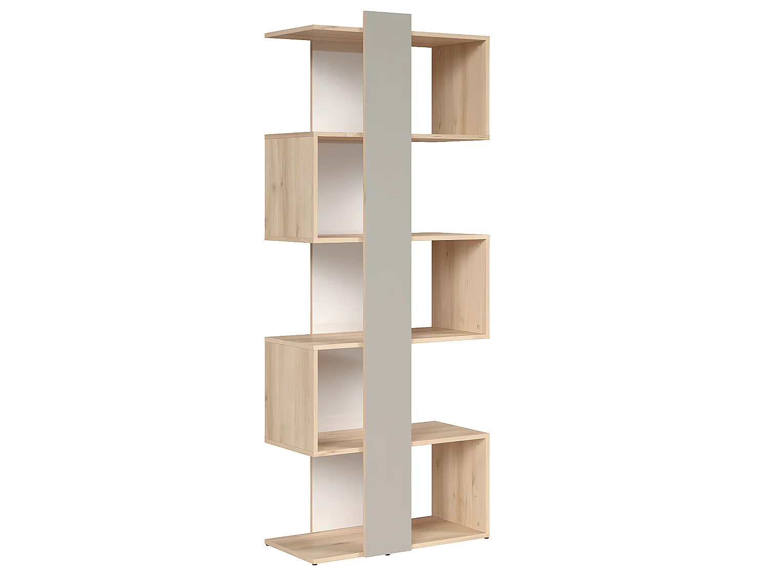 Bibliothèque gauche Stella Bois et Gris