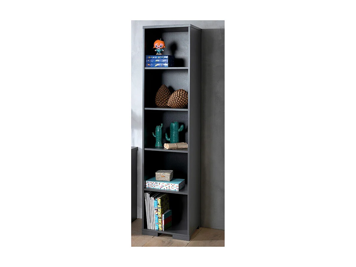 Librería London 5 niveles haya gris antracita