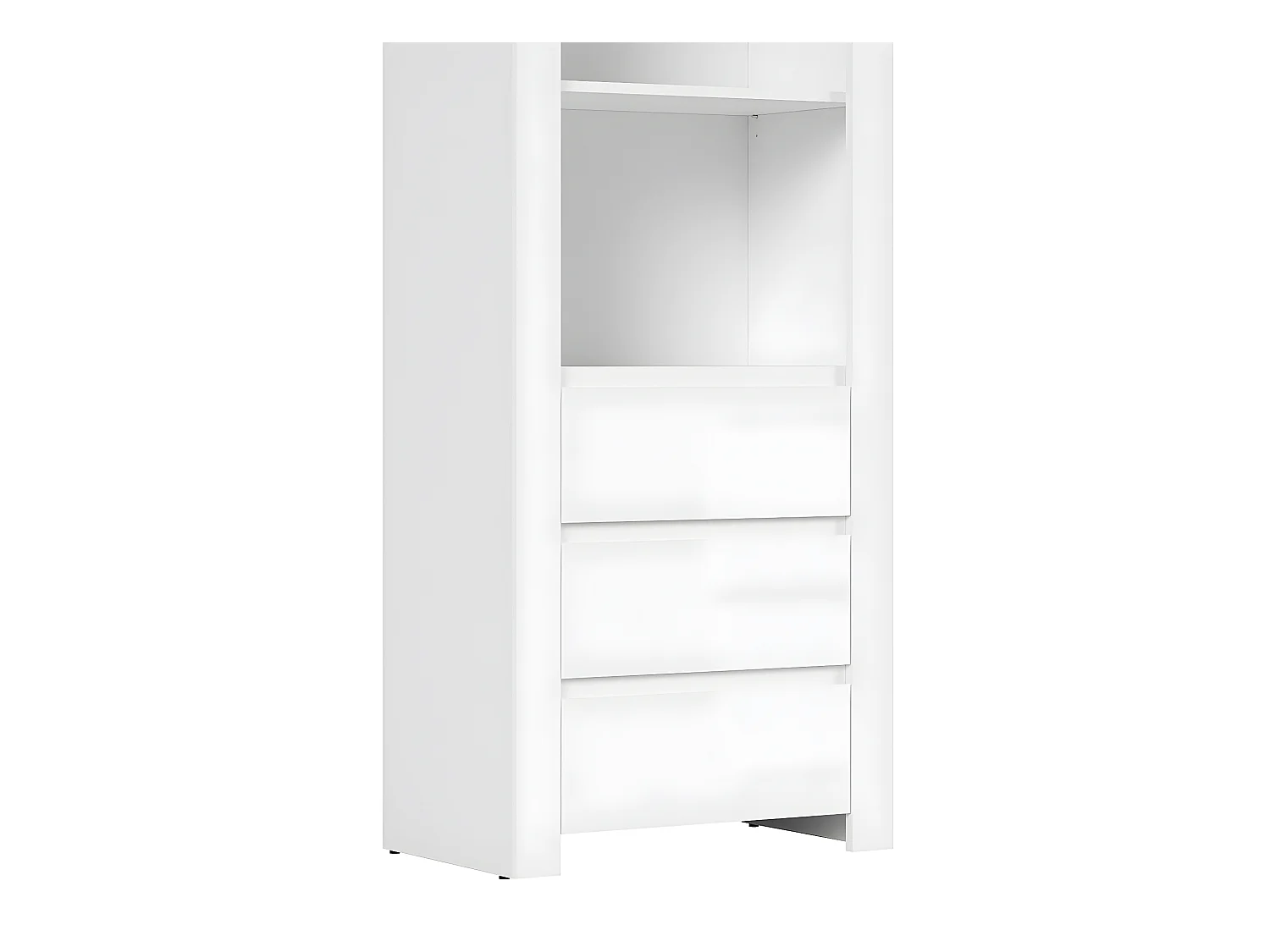 Liberia 3 cassetti Hella bianco e marrone 203cm