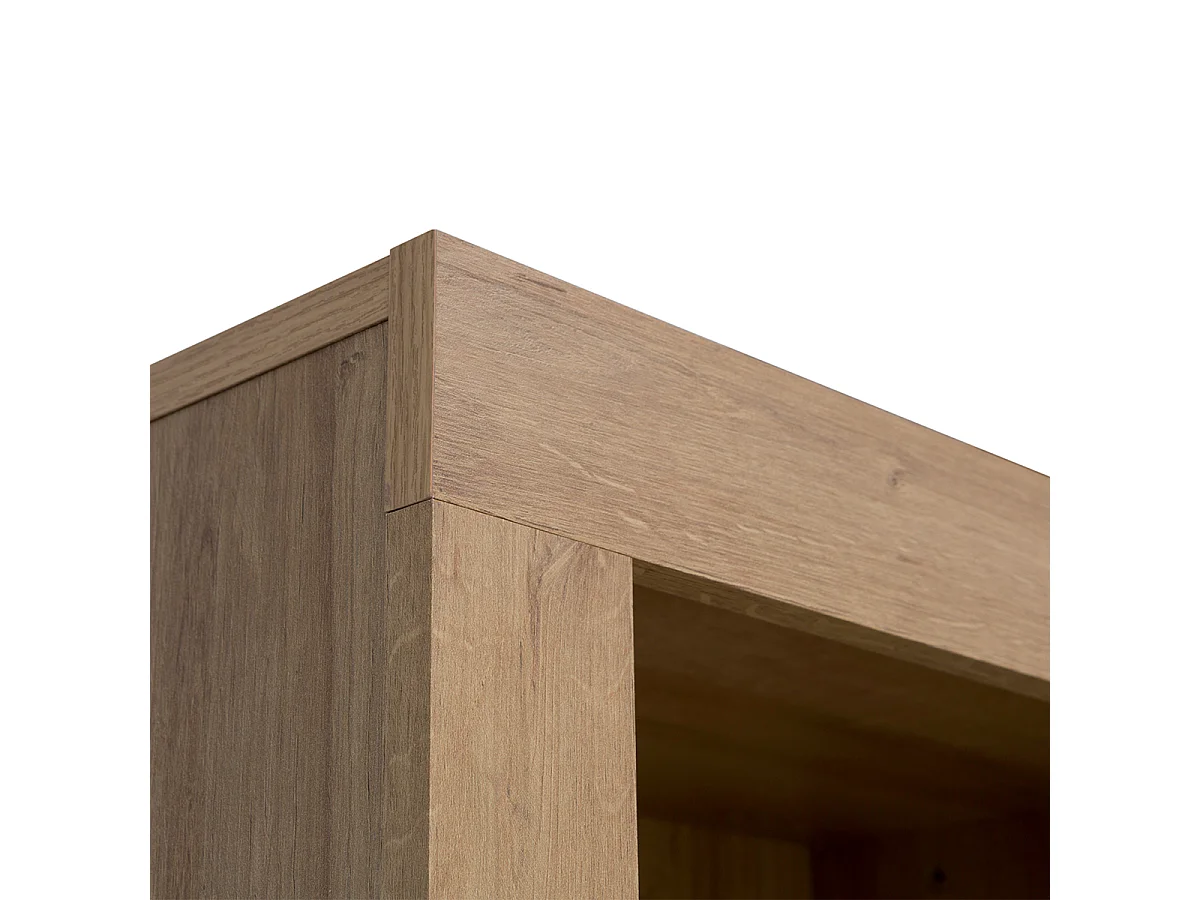 Librero 1 cajón Nora Blanco y Madera