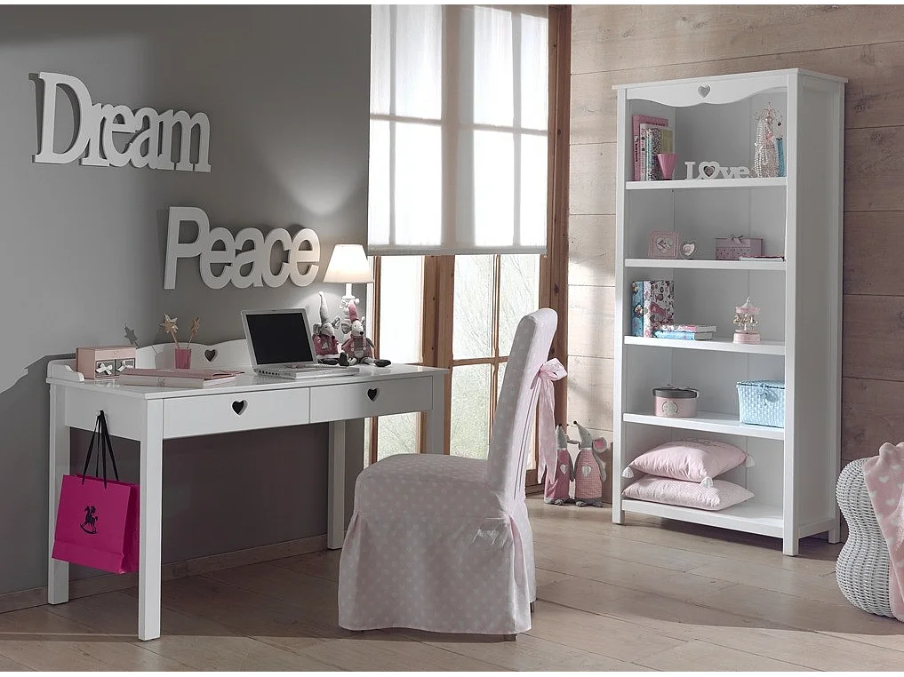 Bibliothèque Enfant "Amori" 190cm Blanc