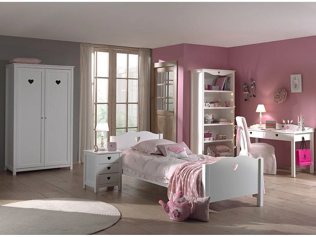 Bibliothèque Enfant "Amori" 190cm Blanc