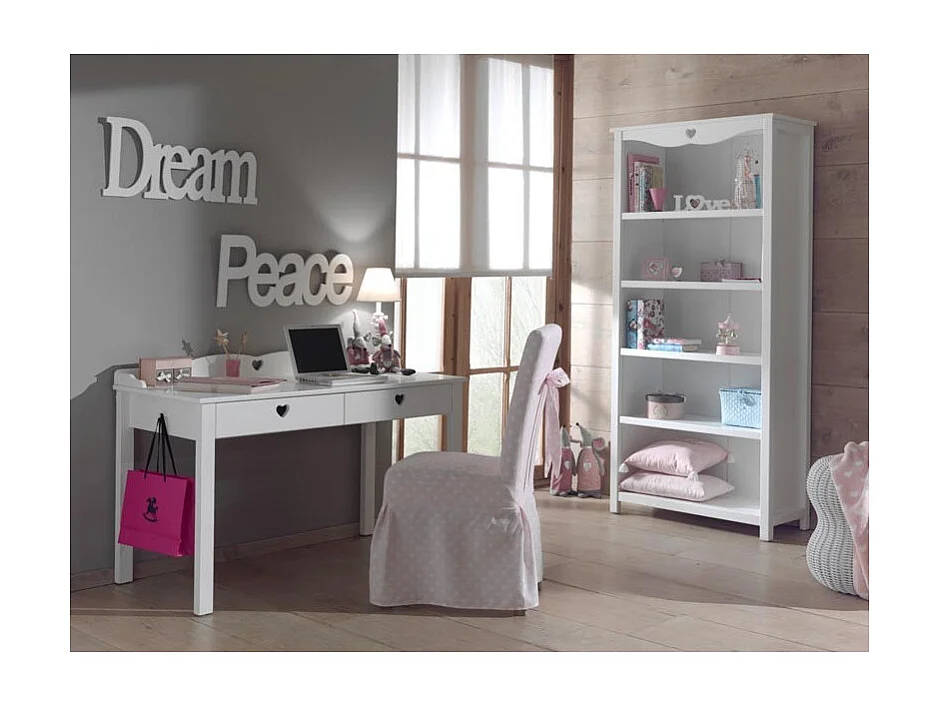 Bibliothèque Enfant "Amori" 190cm Blanc