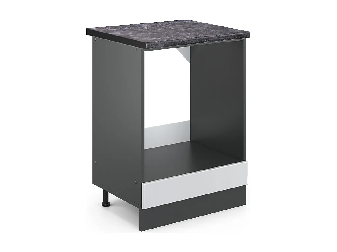 Meuble pour four blanc haute brillance 60x60x81.6 r-line