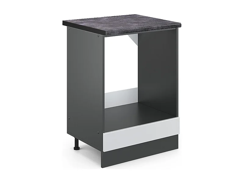 Meuble pour four blanc haute brillance 60x60x81.6 r-line