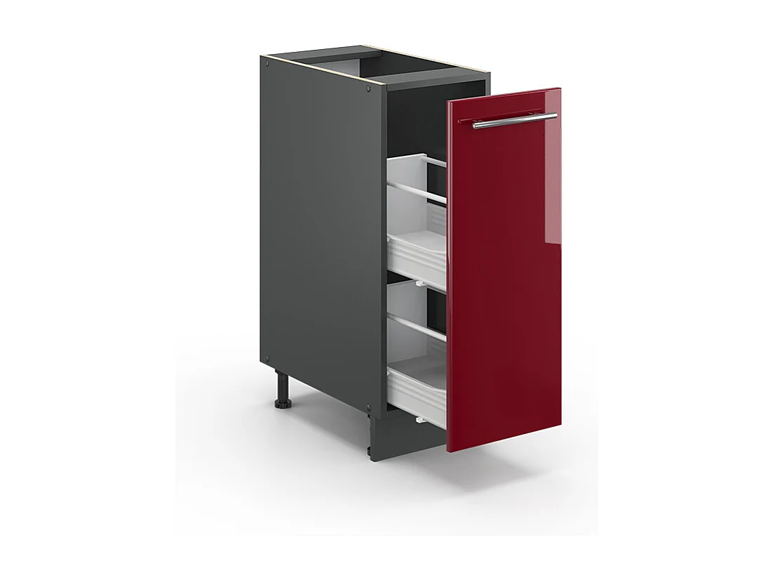 Armario de farmacia rojo burdeos alto brillo 30x51.6x82 fame-line