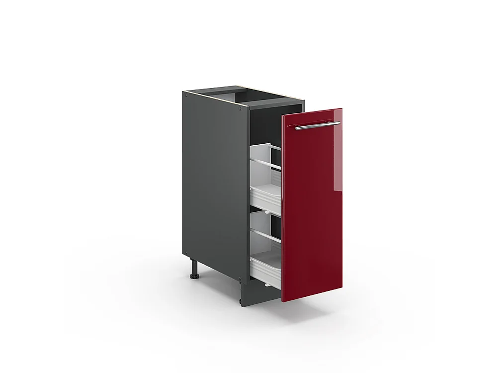 Apotheekkast bordeauxrode hoogglans 30x51.6x82 fame-line