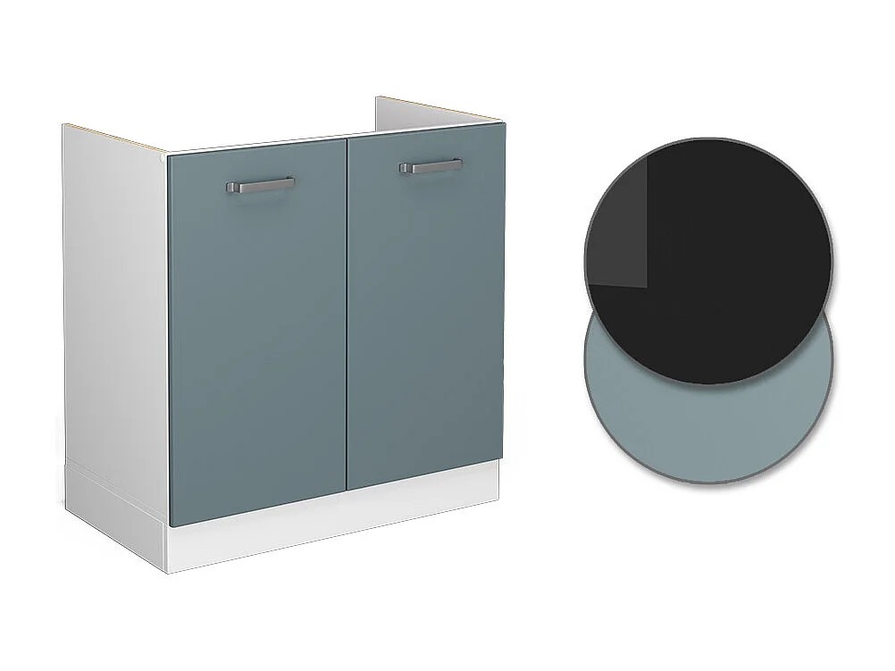 Mobile lavello cucina grigio-blu 80x60x81.6 r-line