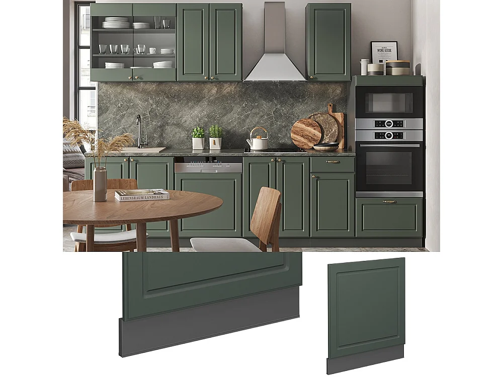 Frontpaneel groen-goud landhuis 60x1.6x67.4 fame-line