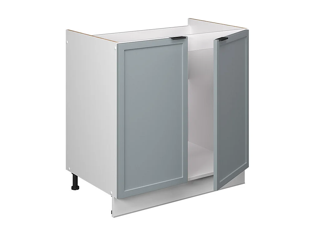 Meuble bas sous-évier bleu clair-gris 80x51.6x82 fame-line