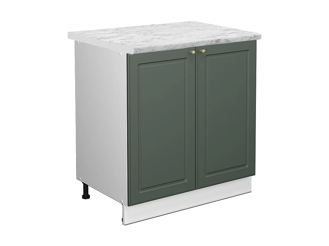 Meuble bas sous-évier vert or campagne 80x60x82 fame-line