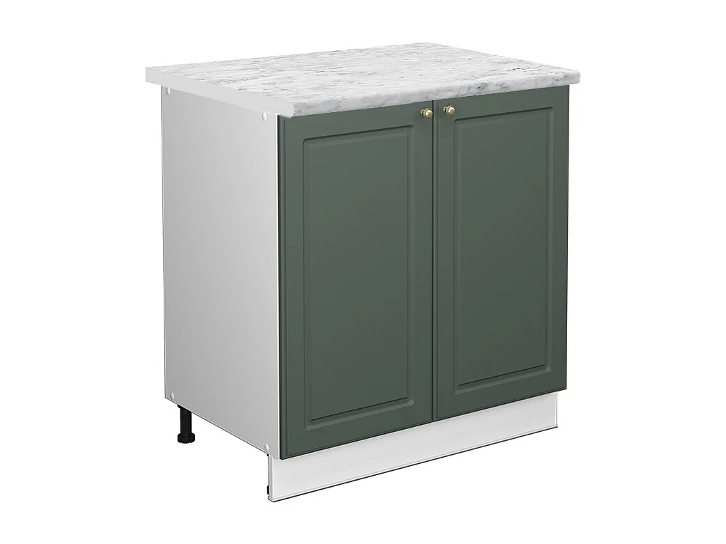 Meuble bas sous-évier vert or campagne 80x60x82 fame-line