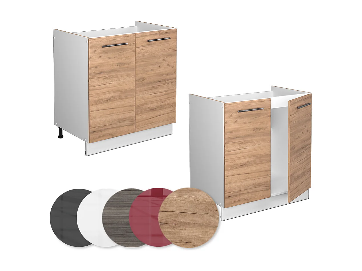 Mobile lavello cucina quercia dorata 80x60x82 fame-line