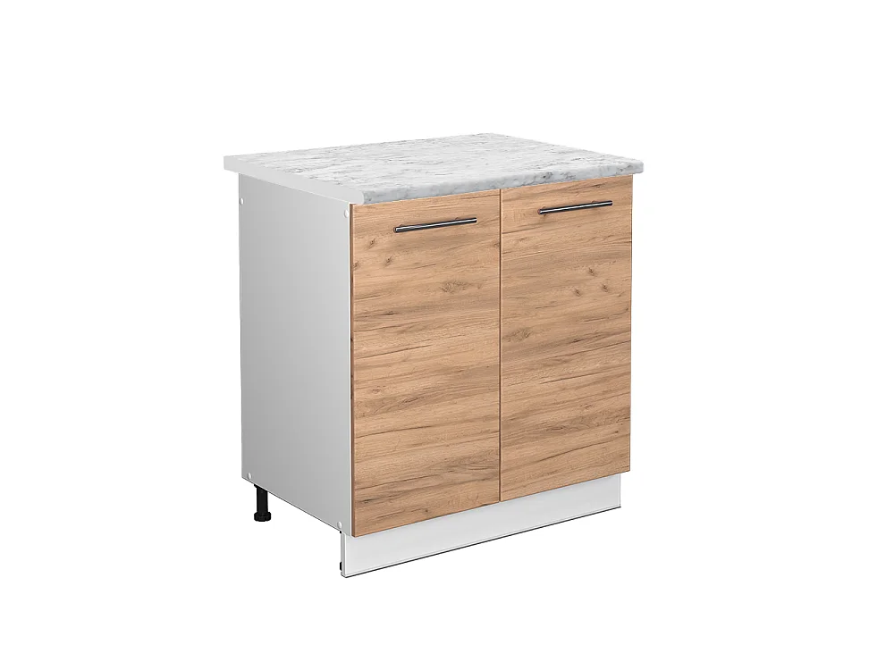 Meuble bas sous-évier chêne de force doré 80x60x82 fame-line