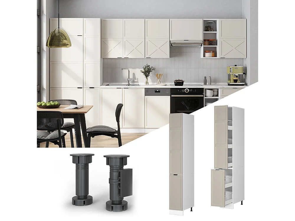 Meuble haute de cuisine grisbeige 30x58x206.8 fame-line